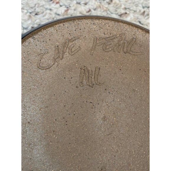 Cape Fear Art Pottery Carolina Chicken Roaster Cobalt Blue 9 1/2" - Picture 11 of 11